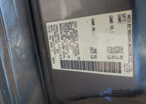 2018 Nissan Altima 2.5 Sv z USA, uszkodzony, nr VIN 1N4AL3AP9JC160263